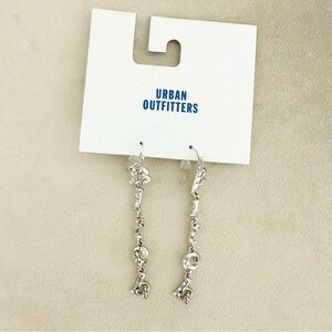 NWT Urban Outfitters Silver Dangly B*%#h Earrings